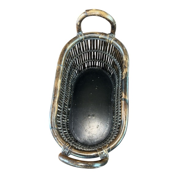 Farmhouse Rustic Brown Wicker Basket - Picture 6 of 11